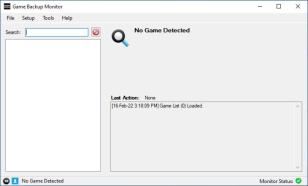 Game Backup Monitor main screen