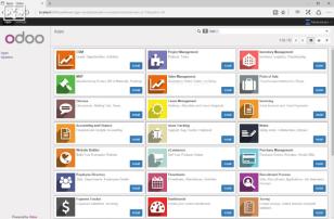 Odoo main screen