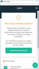 Copay main screen