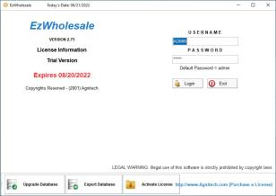 EzWholesale main screen