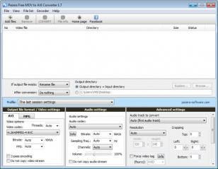 Pazera Free MOV to AVI Converter main screen