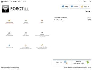 Robotill main screen