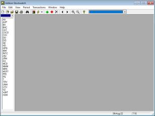 Ashkon Stock Watch main screen