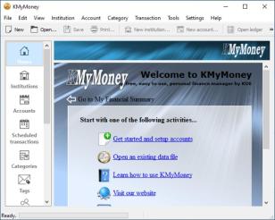 KMyMoney main screen