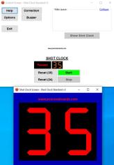 Shot Clock Standard main screen