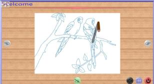 The Enchanted Crayon Virtual Colouring Book main screen