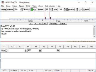 UA9OV TrueTTY main screen