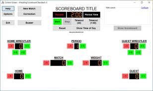 Wrestling Scoreboard Standard main screen