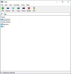 7-Zip File Manager main screen