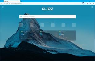 Cliqz Internet main screen