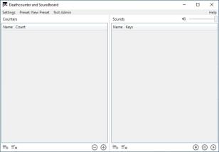 Deathconter and Soundboard main screen