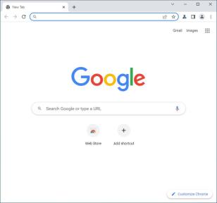 Google Chrome Canary main screen