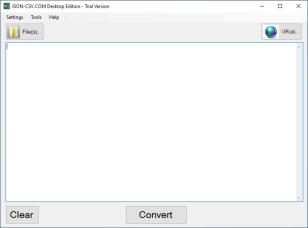JSON-CSV.COM Desktop main screen
