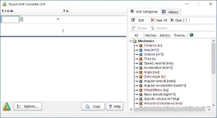 Sicyon Unit Converter main screen