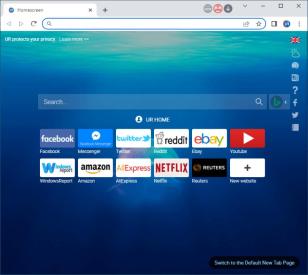 UR Browser main screen