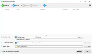 Any Video Downloader main screen