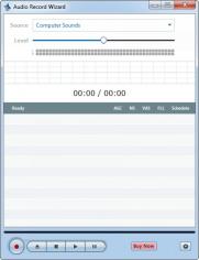 Audio Record Wizard main screen