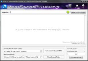 ChrisPC YT Downloader MP3 Converter Pro main screen