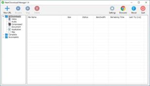 Neat Download Manager main screen