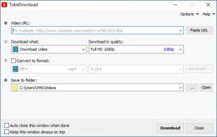 TubeDownload main screen