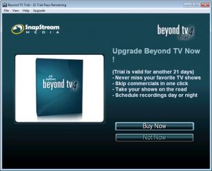 Beyond TV main screen