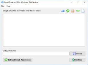 Email Extractor for Windows main screen