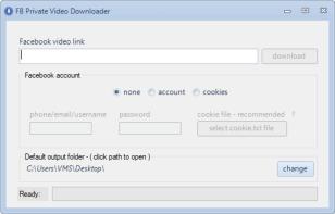 FB Private Video Downloader main screen