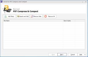 Kernel for PST Compress and Compact main screen