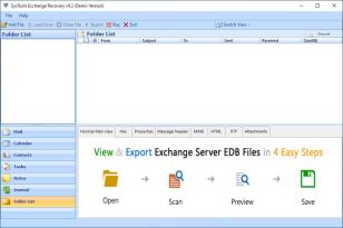 SysTools Exchange Recovery main screen