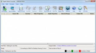 Digital Media Converter main screen