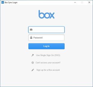 Box Sync main screen