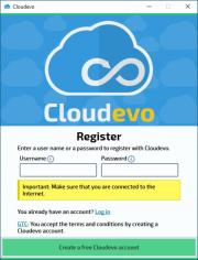 Cloudevo main screen