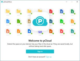 pCloud Drive main screen