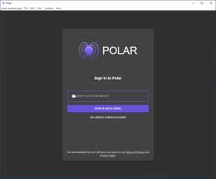 Polar main screen
