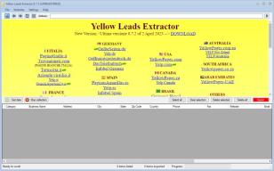 Yellow Leads Extractor main screen