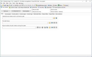 A1 Website Scraper main screen