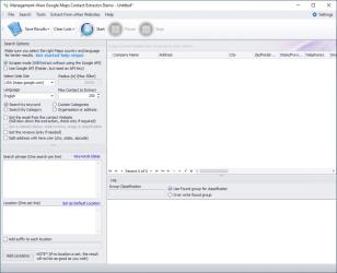 Google Maps Contact Extractor main screen