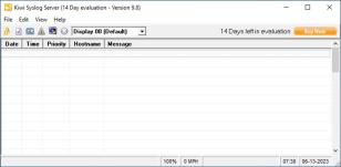 Kiwi Syslog Server main screen