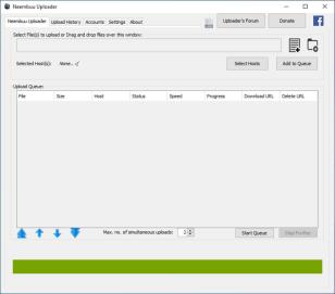 Neembuu Uploader main screen