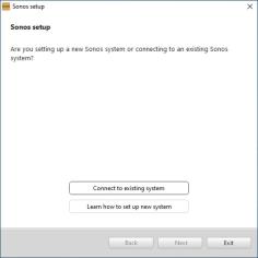Sonos main screen