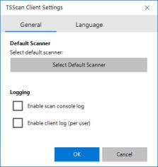 TerminalWorks TSScan Client main screen