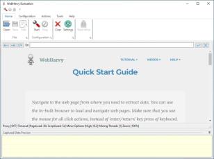 WebHarvy main screen