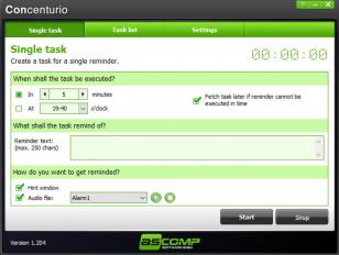 Concenturio main screen
