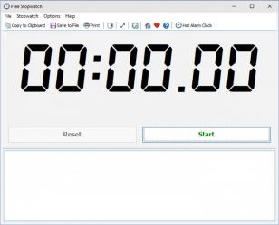 Free Stopwatch main screen