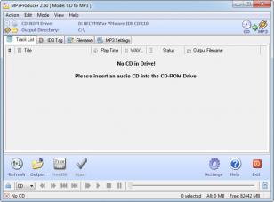 MP3Producer main screen