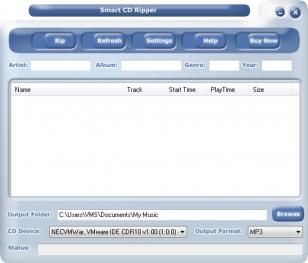 Smart CD Ripper main screen