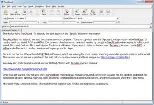 TextAloud main screen