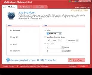 WinMend-Auto-Shutdown main screen