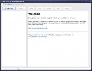 CHM to Exe main screen