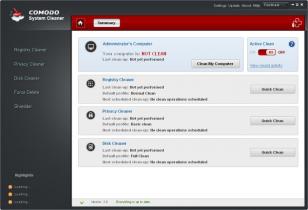 Comodo System Cleaner main screen